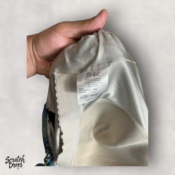 Fit 4U Women's Plus Size 24W Tropical Sleeveless Summer Top Flowy Blouse Beach - Picture 2 of 3